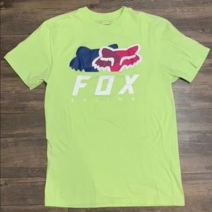 Fox Racing lime green s/s shirt- M